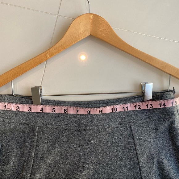 Grey Flare Cotton Side Zip Skirt Small - Picture 4 of 7